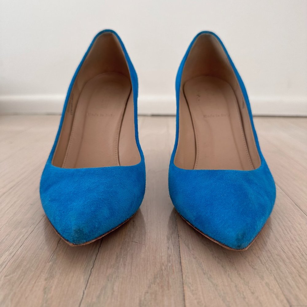 J Crew Everly Suede Leather Teal Blue - US 8